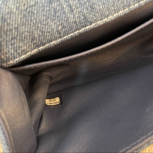 Chanel Denim Blue Quilted Small Boy Flap Purse Crossbody - Picture 14 of 16